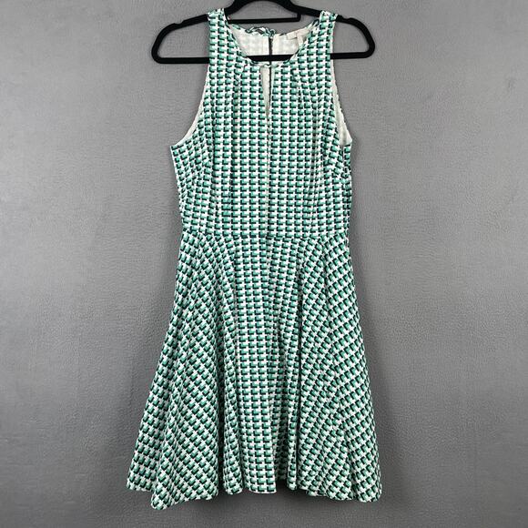 Joie Dress Womens Large Fit and Flare Sleeveless Geometric Flattering Summer - Picture 1 of 9